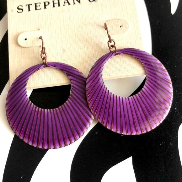 4 for $20 Stephan & Co. Purple Earrings - Picture 2 of 4